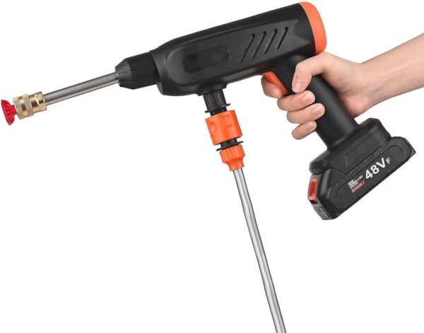 High Pressure Water Gun 48V 25000mAh Portable Electric Car Washer 60Bar High Power Washer Machine with Rechargeable Battery Pressure Washer for Car Fence Floor Cleaning Watering - Image 7