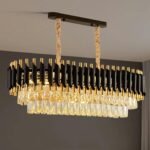 crystal chandelier Nordic Crystal Chandelier post-modern simple living room lamp household European Ceiling Lamp crystal Chandelier for dining (30cm * 1meter)