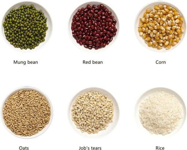 Genius 13.2lb Cereal Rice and Grain Storage Container, 360°Rotating Dry Food Round Dispenser, 6 Compartment Kitchen Organizer with Lid Moisture Resistant for All Beans, Barley, Millet - Image 8
