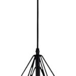 1-Light Inudstrial Pendant Light Fixture Modern Black Farmhouse Hanging Lamp Adjustable Height Diamond Shape Ceiling Light for Kitchen Island Dining Room Living Room Bedroom (250mm)