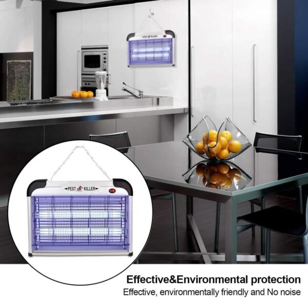 Electric Zapper/Pest Repeller Control-Strongest Indoor UV Lamp Flying Fly Insect Killer Mosquitoes Flies Killer Repellent Traps Eliminator Catcher Lure Zap Kills Mosquito (White) - Image 6