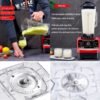 Professional Blender, Smoothie Blender, Fruit Juicer, 1500W High Power Home and Commercial Blender, Blender for kitchen 2500ml for Crushing Ice, Frozen Dessert, Fruit - Image 4